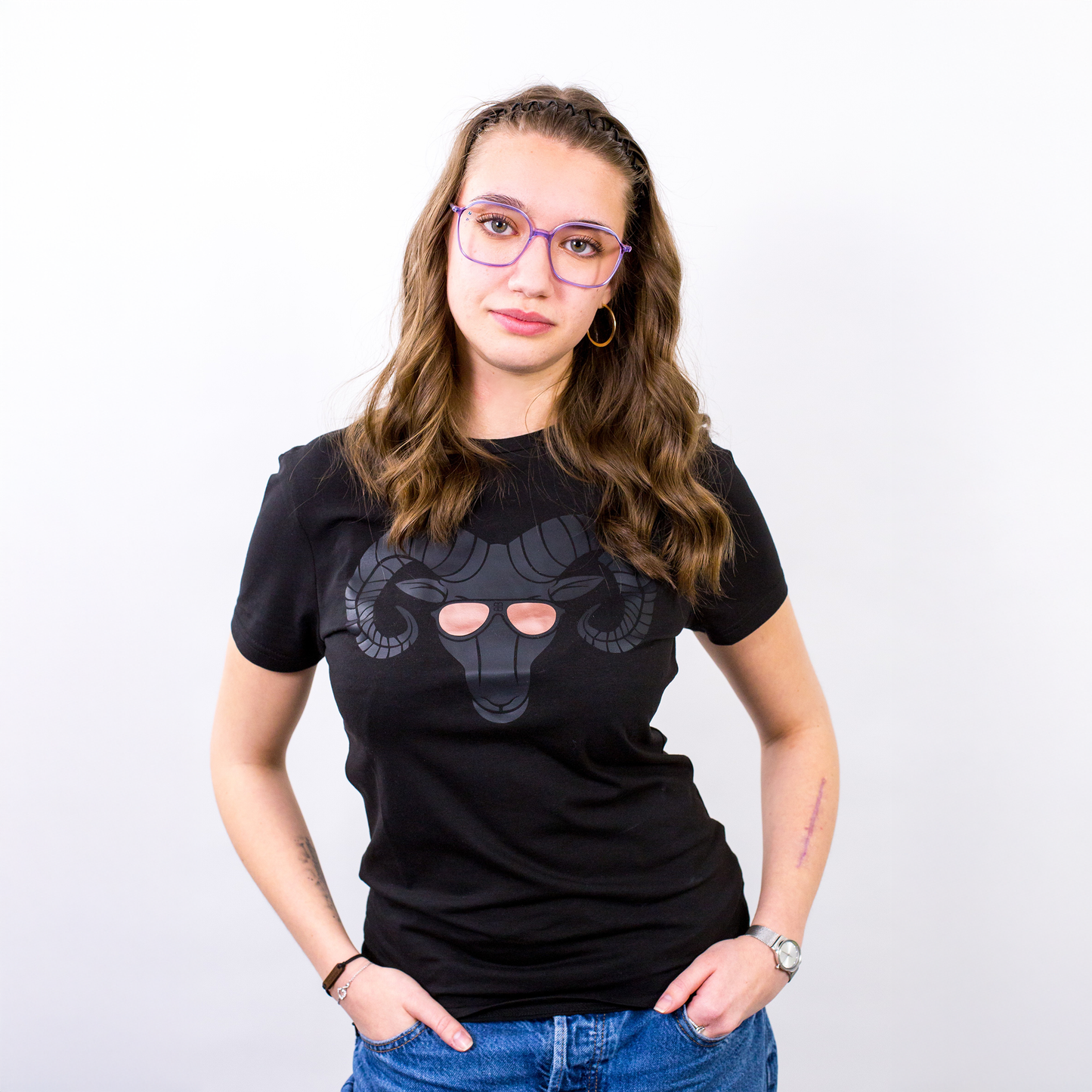 T-shirt Damen schwarz