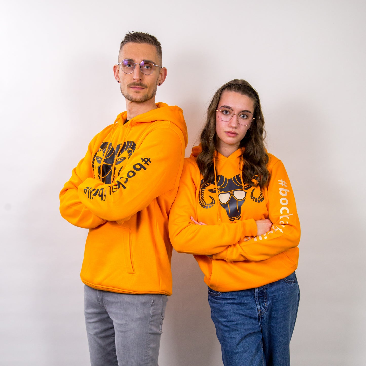 Hoodie Herren orange