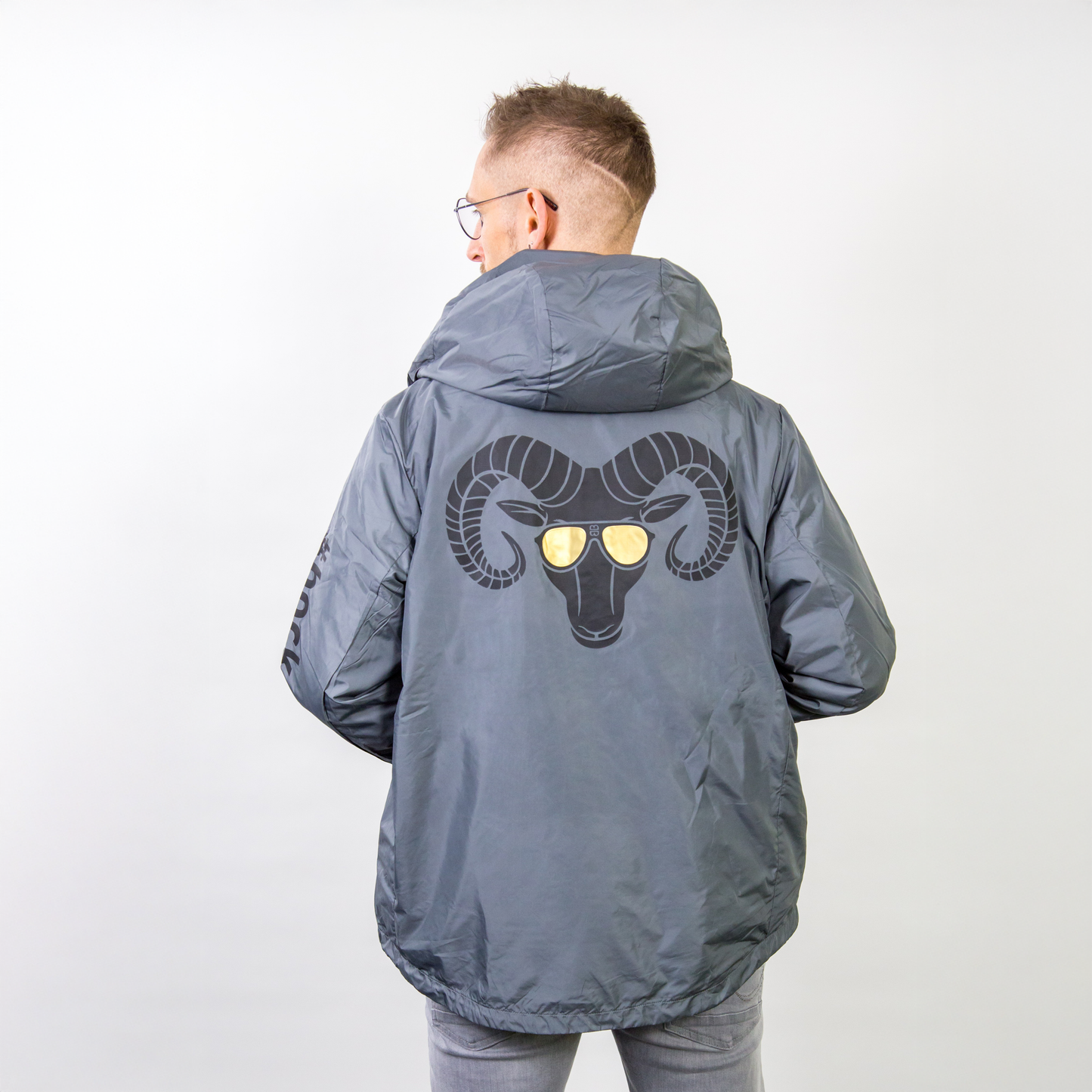Windjacke Herren grau