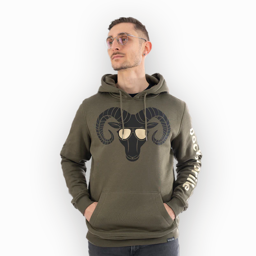 Hoodie Herren olivegrün