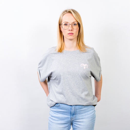 Oversize T-Shirt Damen grau
