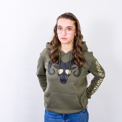 Hoodie Damen olivgrün