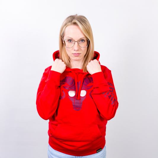 Hoodie Damen rot