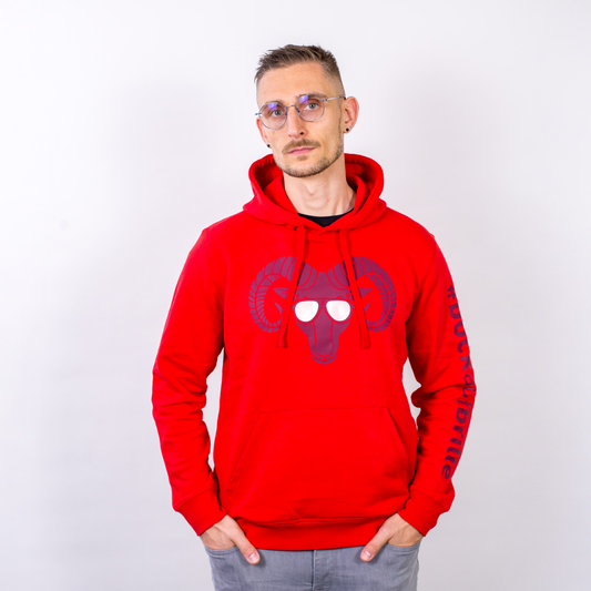 Hoodie Herren rot