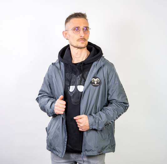 Windjacke Herren grau